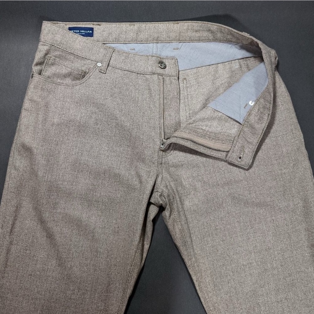 Peter Millar Collection Tailored Fit Flat Front Wool Pants 36 x 28